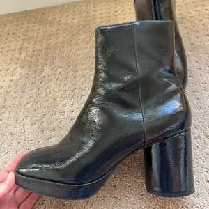 Patent Leather Black Platform Boot
